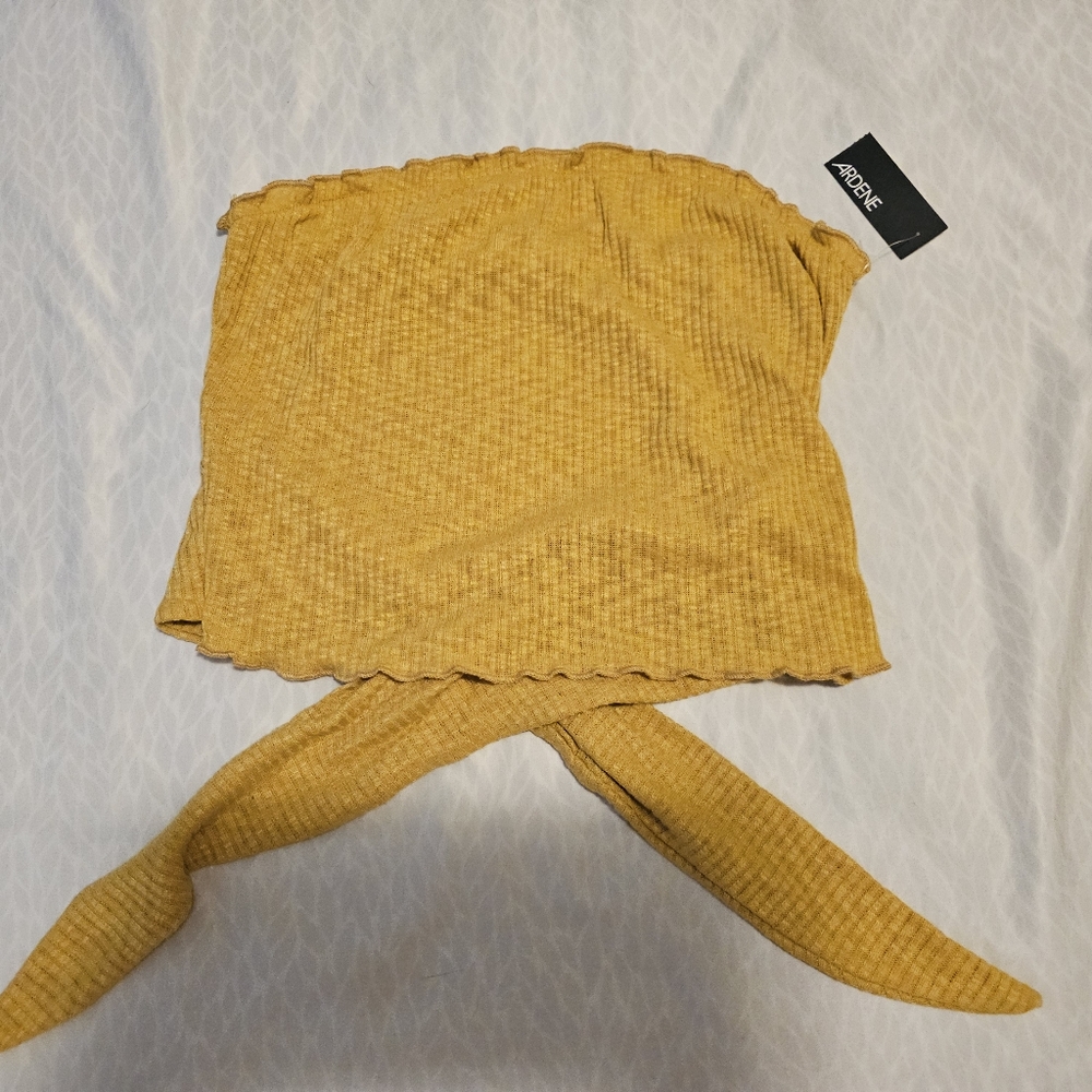 🔷️3 Items for$20🔷️ Ardene  Womens Mustard Yellow Tube Top SZ M